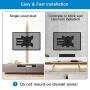PERLESMITH Full Motion TV Wall Mount Bracket for 13-42 Inch Flat/Curved TVs Max VESA 200x200mm- Articulating Arms Swivel Tilt & Extends- Monitor VESA Wall Mount Supports TV up to 77lbs- PSSFK1