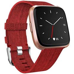 Maledan Compatible with Versa Bands and Versa 2 Bands Women Men, Woven Fabric Accessories Strap Wrist Band Replacement for Versa 2/Versa/Versa Lite/Versa Special Edition