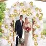 DIY Balloon Arch & Garland kit,138Pcs Party Balloons Decoration Set, Gold Confetti & Silver & White & Transparent Balloons for Bridal & Baby Shower, Wedding, Birthday, Graduation, Anniversary Party DIY Balloon Arch & Garland kit,138Pcs Party Balloons Decoration Set, Gold Confetti & Silver & White & Transparent Balloons for Bridal & Baby Shower, Wedding, Birthday, Graduation, Anniversary Party