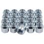 Wheel Accessories Parts Set of 20 Zinc Finish Open-end Acorn Bulge Lug Nuts Set 19mm (3/4'') Hex (M12x1.75)