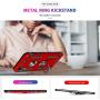 LeYi Compatible for iPhone XR Case with Tempered Glass Screen Protector [2 Pack], [Military-Grade] Defender Protective Phone Case with Magnetic Ring Kickstand for iPhone XR 10 10XR, Red