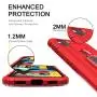 PULEN for Google Pixel 4a Case with Screen Protector[1 Pack],Hybrid Armor Metal Ring Holder Magnetic Car Mount,Full Body Shockproof Sturdy Bumper Protective Cover (Red)