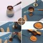 624PCS Sealing Wax Beads Packed in Plastic Box, with 2PCS Tea Candles and 1 PC Wax Melting Spoon for Wax Sealing Stamp (24 Colors)
