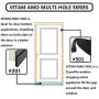 Weather Stripping Seal Strip for Doors/Windows 18 Feet, Self-Adhesive Backing Seals Large Gap (from 5/16 inch to 35/64 inch), Easy Cut to Size
