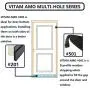 Weather Stripping Seal Strip for Doors/Windows 18 Feet, Self-Adhesive Backing Seals Large Gap (from 5/16 inch to 35/64 inch), Easy Cut to Size