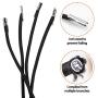 FANLG 4PCS Zero Gravity Chair Replacement Cords, Replacement Laces for Antigravity Chair, Patio Recliners Repair Cord, Bungee Elastic Lounge Chair Cord, Made of Latex, Recliner Replacement Parts-Black