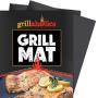 Grillaholics Grill Mat - Set of 2 Heavy Duty BBQ Grill Mats - Non Stick, Reusable, and Easy to Clean Barbecue Grilling Accessories - Lifetime Manufacturers Warranty