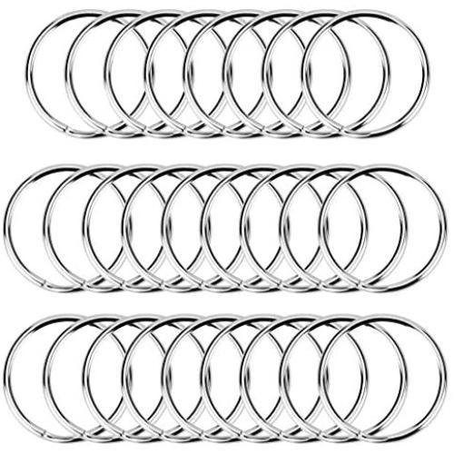 Paxcoo 200Pcs Split Key Rings Bulk for Keychain and Crafts (25mm)