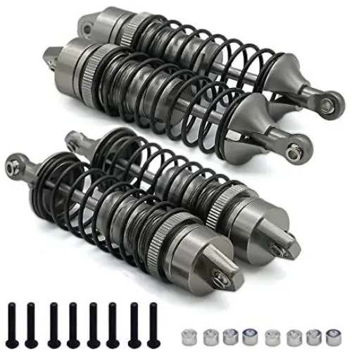 Front Rear Shock Absorber Assembled Damper Full Metal Aluminum Alloy Set Oil Filled Shocks Replacement of 5862 for 1/10 Slash 4x4 4WD Upgrade (4-Pack) Front Rear Shock Absorber Assembled Damper Full Metal Aluminum Alloy Set Oil Filled Shocks Replacement of 5862 for 1/10 Slash 4x4 4WD Upgrade (4-Pack)