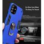 Samsung Galaxy A71 4G Screen Protector Folmeikat 360 Degree Rotating Metal Ring Cover with Kickstand Protective Phone Case (NOT for Samsung A71 5G/5G UW) 6.7'' (Blue)