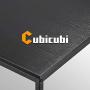 Cubicubi Computer Desk 47 inch with Storage Shelves Study Writing Table for Home Office,Modern Simple Style,Black