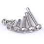 Hilitchi 410 Stainless Steel #8 Hex Washer Head Self Drilling Sheet Metal Tek Screws Assortment Kit Set with Drill Point, Self Driller, 200 Pieces
