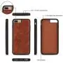 JAZ iPhone 8 Wallet Case / iPhone 7 Wallet Case - Multi-Function Wristlets Zipper Purse Detachable Magnetic 14 Card Slots Money Pocket Clutch Leather Wallet Case for Apple iPhone 8 / 7 / 6S / 6 Brown