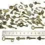 Pack of 50 Pieces Antique Bronze Vintage Petite Size Key Charms DIY Necklace Pendant for Handmade Jewelry Making-Petite Size Pack of 50 Pieces Antique Bronze Vintage Petite Size Key Charms DIY Necklace Pendant for Handmade Jewelry Making-Petite Size