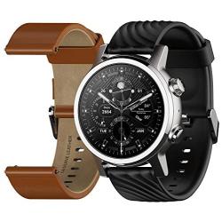 Moto 360 3rd Gen 2020 - Wear OS by Google - The Luxury Stainless Steel Smartwatch with Included Genuine Leather and High-Impact Sports Bands - Steel Gray