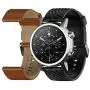 Moto 360 3rd Gen 2020 - Wear OS by Google - The Luxury Stainless Steel Smartwatch with Included Genuine Leather and High-Impact Sports Bands - Steel Gray