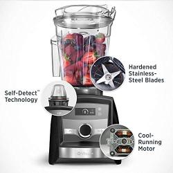 Vitamix A3300 Ascent Series Smart Blender, Professional-Grade, 64 oz. Low-Profile Container, Black Diamond, Full Size