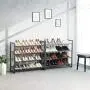 SONGMICS 8-Tier Shoe Rack, Set of 2 Stackable 4-Tier Shoe Organizers, Metal Mesh Shoe Shelf Storage, Adjustable Flat or Angled Shelves, Cool Gray ULMR08GB SONGMICS 8-Tier Shoe Rack, Set of 2 Stackable 4-Tier Shoe Organizers, Metal Mesh Shoe Shelf Storage, Adjustable Flat or Angled Shelves, Cool Gray ULMR08GB