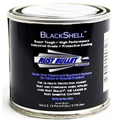 Rust Bullet BlackShell - 4 oz Can, Black Rust Inhibitor, Rust Preventive Coating - UV Resistant Rust Treatment