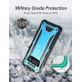 YOUMAKER Kickstand Case for Galaxy S10 Plus, Built-in Screen Protector Work with Fingerprint ID Full Body Heavy Duty Protection Shockproof Cover for Samsung Galaxy S10+ Plus 6.4 inch - Blue