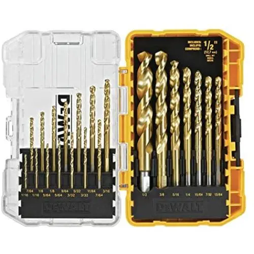 DEWALT Titanium Drill Bit Set, 21-Piece (DW1342) DEWALT Titanium Drill Bit Set, 21-Piece (DW1342)