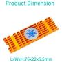 Aluminum Heatsinks for PCIe NVMe M.2 2280 SSD with Silicone Thermal Pad, DIY Laptop PC Memory Cooling Fin Radiation Dissipate (Gold)