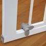 Munchkin Easy Close Pressure Mounted Baby Gate for Stairs, Hallways and Doors, Walk Through with Door, Metal, White