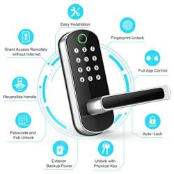 Sifely Keyless Entry Door Lock, Keypad Door Lock, Keyless Door Lock, Fingerprint Door Lock, Biometric Door Lock, Keypad Entry Door Lock, Passcode Code Door Lock, Digital Smart Door Lock (Smart Lock)