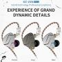 KZ ZSN Pro 1BA+1DD Hybrid in Ear Earphones Monitor Running Sports Headphones HiFi Bass Metal Wired Earbuds (No Mic, Purple)