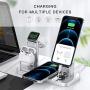 Wireless Charger Stand, CEREECOO 4 in 1 Wireless Charging Station Dock Compatible with iPhone Series12/11/11pro/Xr/Xs/X/Max/8/8Plus Apple Watch6/5/4/3 AirPods Pro/1/2(iWatch Charger Required)