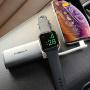 MIPOW Portable Apple Watch Charger, MFi Certified Magnetic 6000mAh Power Bank with Built-in iPhone Fast Charging Cord Cable, Pocket-sized Battery for iWatch Series 3 2 1 Nike 38mm 42mm