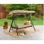 Mainstay 3 Seat Porch & Patio Swing (3-Porch Swing, Tan) Mainstay 3 Seat Porch & Patio Swing (3-Porch Swing, Tan)