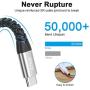 USB C to USB C 6FT Cable, iCrius 60W 3A Light Up Led Fast Charger Cord Compatible with Samsung Galaxy S20+ Ultra/Note 10+, MacBook Air/Pro 13, iPad Pro 2020, Google Pixel 2/3/4 XL, and More (Blue)
