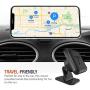 Trianium Magnetic Dash Car Mount Phone Holder Desk Stand Compatible with iPhone, Samsung, Huawei, Nokia, LG, Moto Smartphone, Stick-on Dashboard 3M-Adhesive Bendable Base and Metal Plate Included