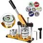 VEVOR Button Maker Machine 44mm Rotate Button Maker 1-3/4 inch Badge Punch Press Machine with 100 Pcs Button Parts and Circle Cutter(Yellow) VEVOR Button Maker Machine 44mm Rotate Button Maker 1-3/4 inch Badge Punch Press Machine with 100 Pcs Button Parts and Circle Cutter(Yellow)
