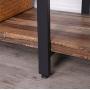 Homissue 3-Tier Industrial Bookcase and Book Shelves, Vintage Wood and Metal Bookshelves, Retro Brown