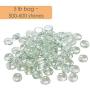 Houseables Glass Stone, Clear Marbles, Pebbles for Vases, 5 LB, 500-600 Stones, Flat Bottom, Round Top, Rocks, Bowl Filler Gems, Iridescent Decor, Decorative Centerpieces, Florist Supplies, Aquarium