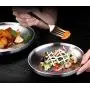 Qualizon 18/8 Stainless Steel Double Layer Round Dinner Plate Good Quality Heat Isolation Dish Set of 2-piece (9Inch) Qualizon 18/8 Stainless Steel Double Layer Round Dinner Plate Good Quality Heat Isolation Dish Set of 2-piece (9Inch)