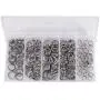 Stainless Steel Split Ring, 200PCS 5Sizes Split Rings Solid Lures Connectors Fishing Tackle High Strength Lure Tackle Connector kit Stainless Steel Split Ring, 200PCS 5Sizes Split Rings Solid Lures Connectors Fishing Tackle High Strength Lure Tackle Connector kit
