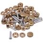 20pcs Fitting Parts Metal Gold Screw Cap Mirror Nails Decoration Lid (10mm)