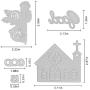 Cutting Dies Metal, Angel and Church Embossing Stencils for DIY Scrapbooking Photo Album Decorative DIY Paper Cards Making Gift, Greeting Metallic Die Cut