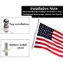 VIEKEY Flag Pole Rings,Tangle Free Flag Pole Mounting Clips, Rotating Flagpole Ring Parts with Metal Clips - 1'' Diameter (Pack of 4)