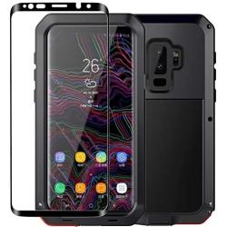 Galaxy S9 Case,Tomplus Armor Tank Aluminum Metal Shockproof Military Heavy Duty Protector Cover Hard Case for Samsung Galaxy S9 (Black)