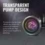 Cooler Master MasterLiquid ML240P Mirage ARGB Close-Loop AIO CPU Liquid Cooler, 240 Radiator, Transparent Pump, Addressable RGB Lighting, Dual MF120 Fans for AMD Ryzen, TR4 /Intel LGA1151 Cooler Master MasterLiquid ML240P Mirage ARGB Close-Loop AIO CPU Liquid Cooler, 240 Radiator, Transparent Pump, Addressable RGB Lighting, Dual MF120 Fans for AMD Ryzen, TR4 /Intel LGA1151