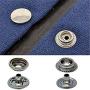 STSUNEU Stainless Steel Snap Buttons, 200 Pcs 15mm Press Stud Kit Studs for Clothing Leather Denim Jackets Bags Marine Canvas (4 Components for Each, 50 Sets in Total)