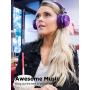 COWIN E7 PRO [Upgraded] Active Noise Cancelling Headphones Bluetooth Headphones with Microphone/Deep Bass Wireless Headphones Over Ear, 30 Hours Playtime for Travel/Work, Purple