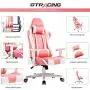 Gtracing Gaming Chair Racing Office Computer Ergonomic Video Game Chair Backrest and Seat Height Adjustable Swivel Recliner with Headrest and Lumbar Pillow Esports Chair (Pink)