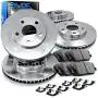 For 2014-2017 Fiat 500L Front Rear R1 Concepts eLine Plain Brake Rotors Kit + Ceramic Brake Pads