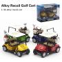 HCBY New 1:36 Scale Vehicle 4.5 Inches Mini Alloy Removable Pull Back Golf Car Clubs Diecast Model Vehicle Toy, Die-cast Metal with Plastic Parts, Gift for Children Boys and Girls (Blue)