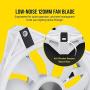 Corsair QL Series, iCUE QL120 RGB, 120mm RGB LED PWM White Fan, Single Fan